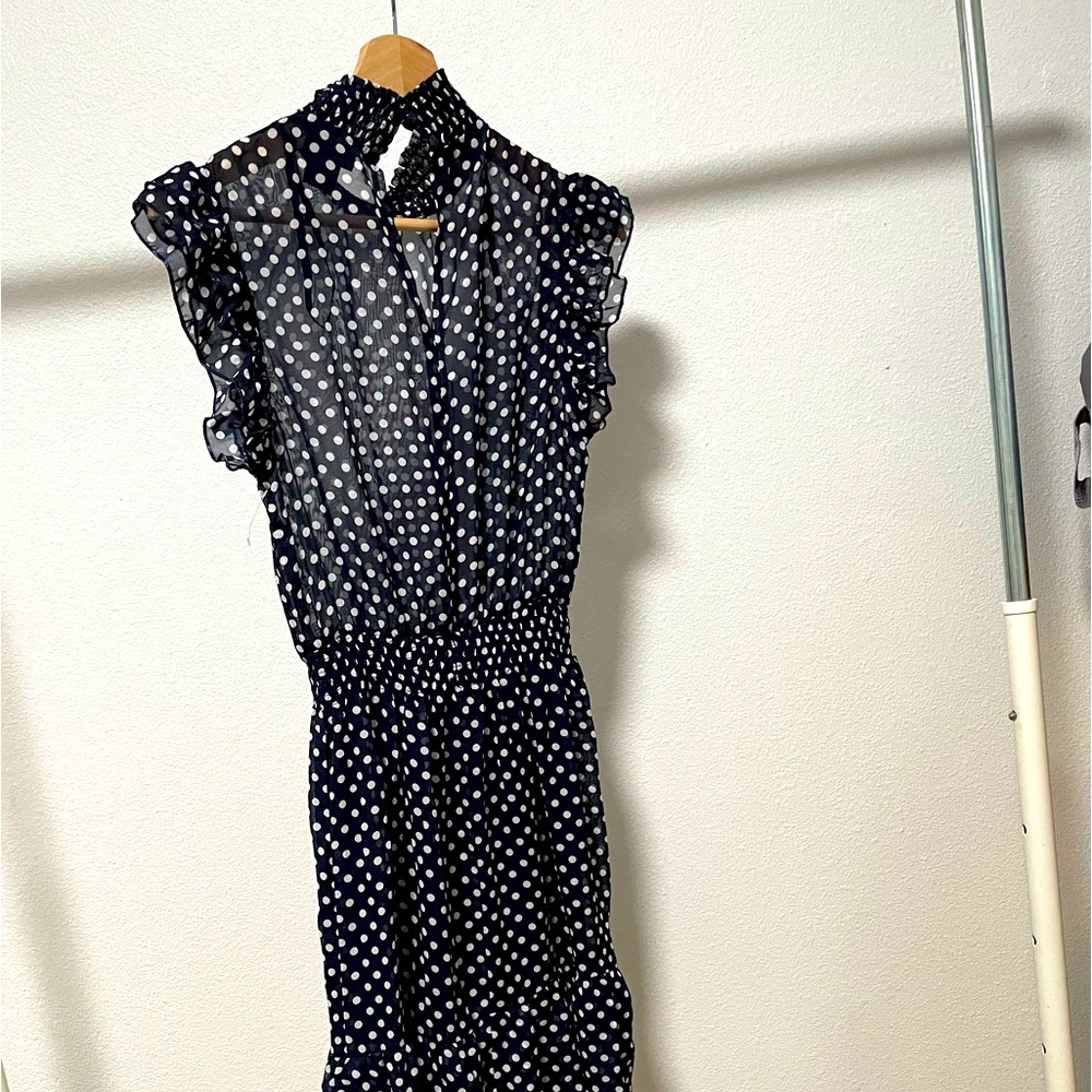enfocus studio Blue Polka dot dress